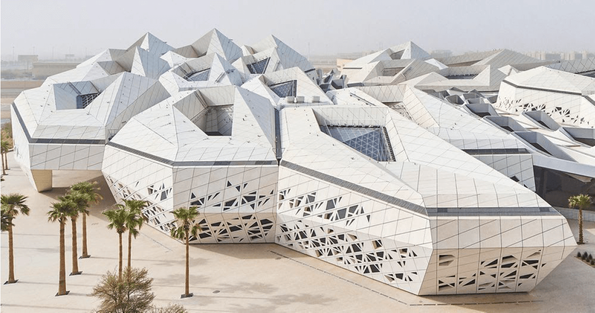 King Abdullah Petroleum Studies and Research Center, Riyadh. Saudi Arabia. Designed by Zaha Hadid.